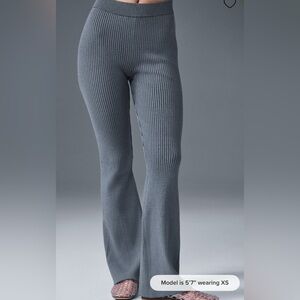 ALO Denim Knit High Waist Pants NWT Sz S